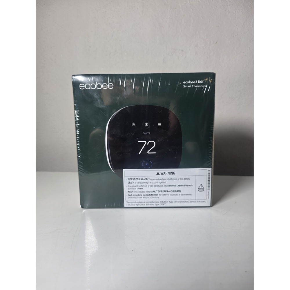 Ecobee3 Lite Smart Wi-Fi Thermostat Alexa HomeKit Black EB-STATE3LT-02 Sealed